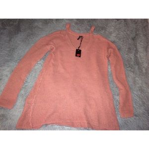 Waffle knit sweater